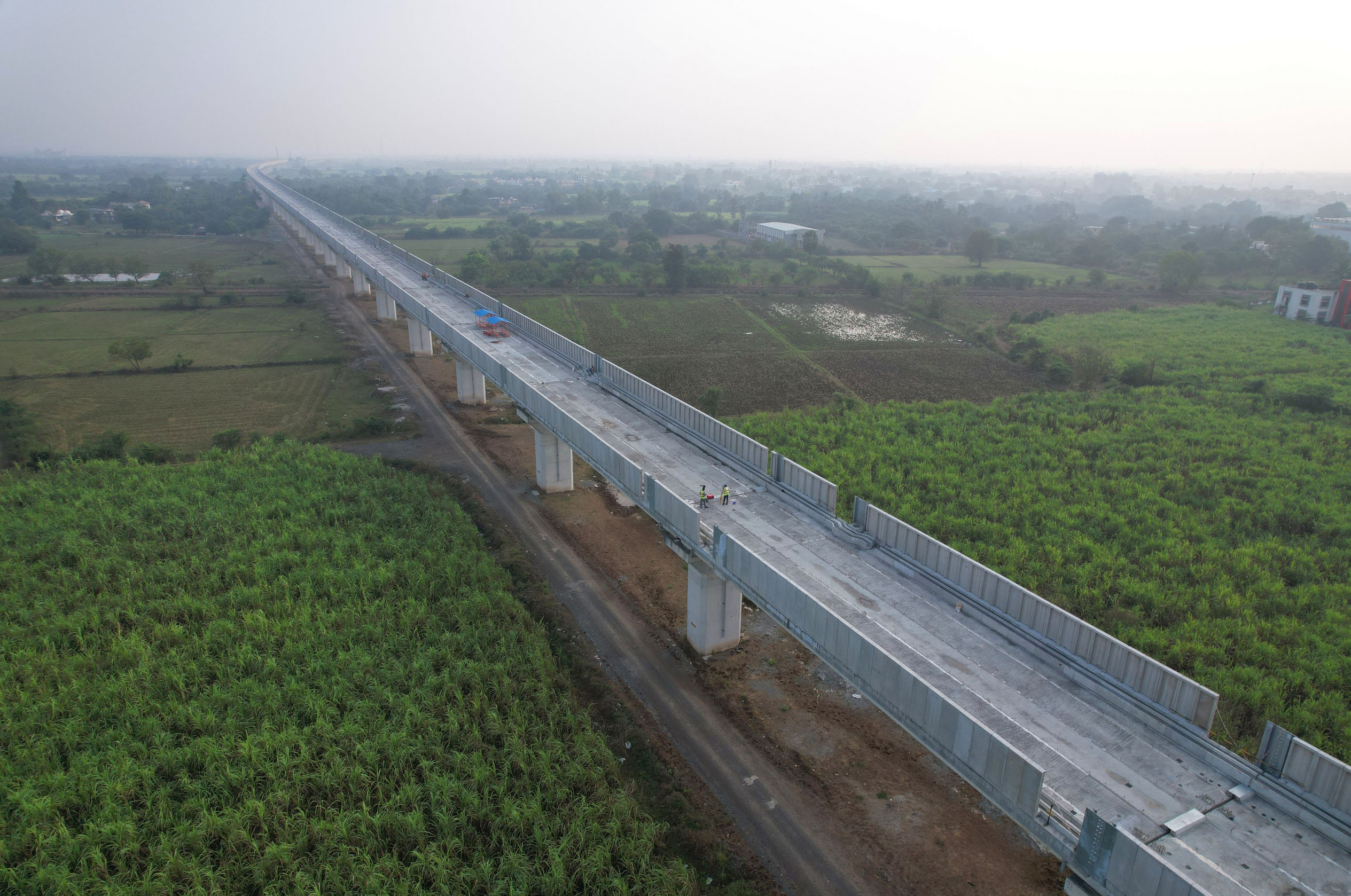 First Full Span Box Girder Launched in Maharashtra for Bullet Train Corridor